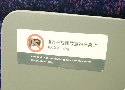 高鐵動車二等座上面的小桌子介紹？